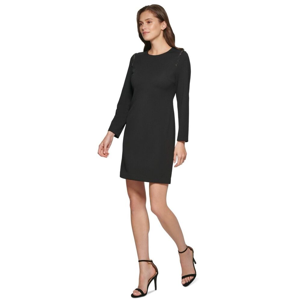 DKNY Womens Scuba MIDI Shift Dress Size 12